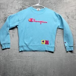 Champion Reverse Weave Sweatshirt Women’s Small Blue Crew Neck Reverse Weave